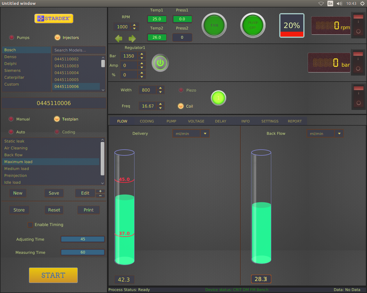 STARDEX DIMAS Common Rail Injector Tester