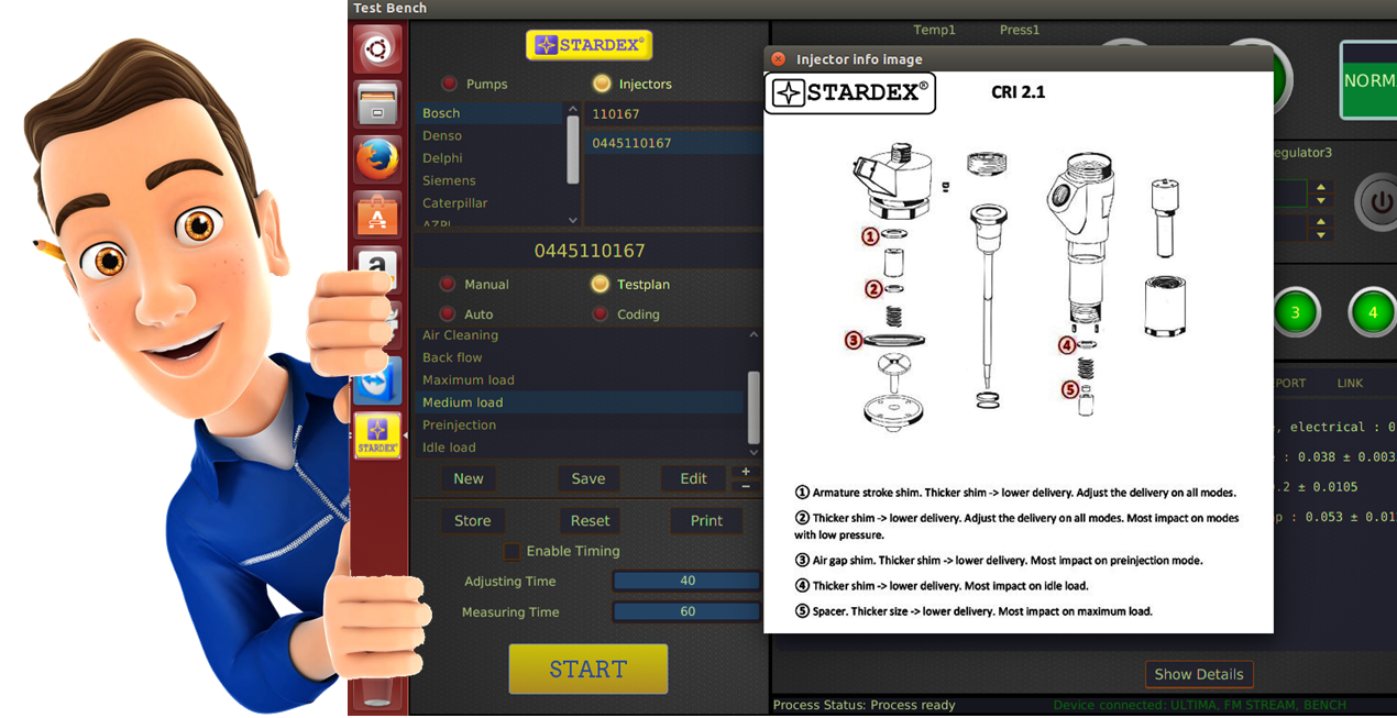 Stardex test equipment for Common Rail diesel systems stardex diesel test equipment