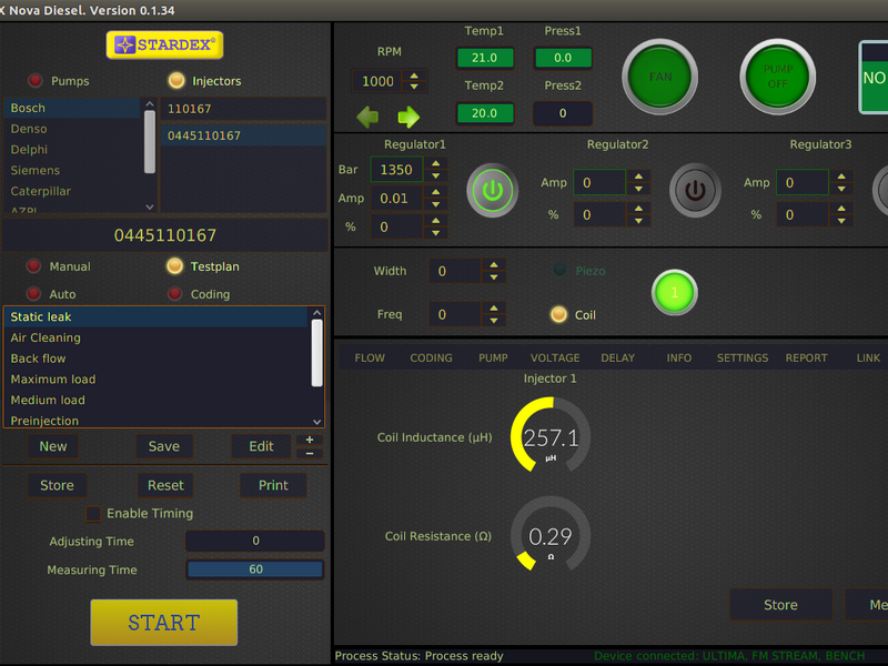 Stardex Test equipment for diesel injection systems Common Rail and UIS